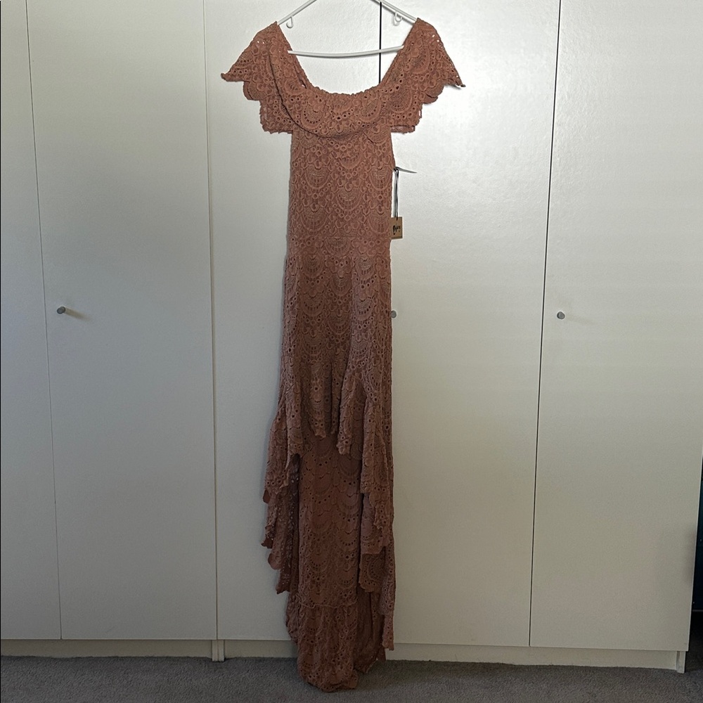 Rose hi low Nightcap Free People Lace Dress size small